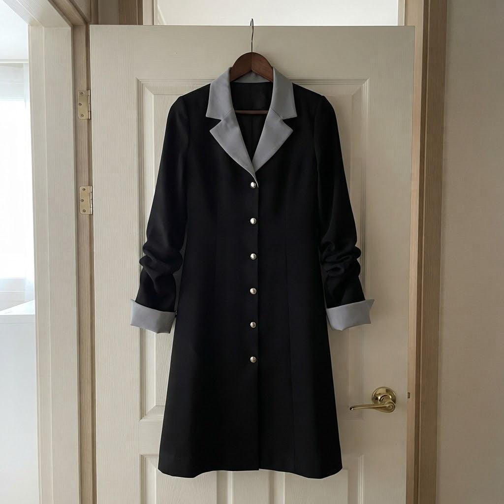 Alishba Co-ard Black gray neck