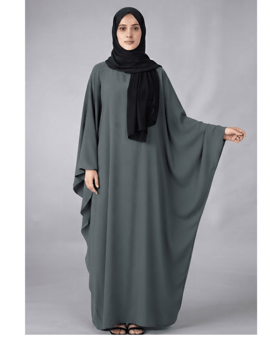 "Zevi"Kaftan Abaya-Gray - alsaadabaya
