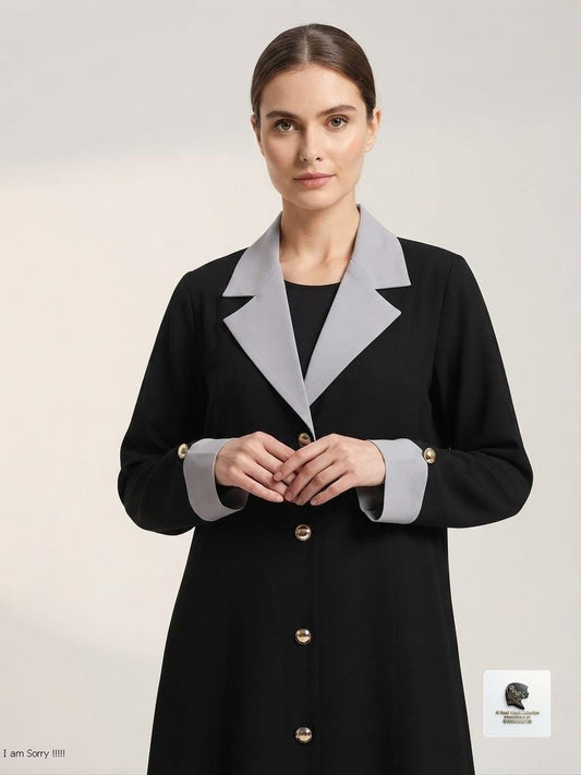 Alishba Co-ard Black gray neck