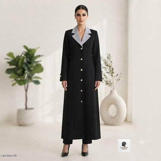 Alishba Co-ard Black gray neck