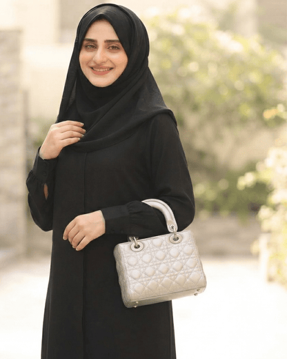 Hani Abaya black - side view | elegant modest fashion | alsaadabaya