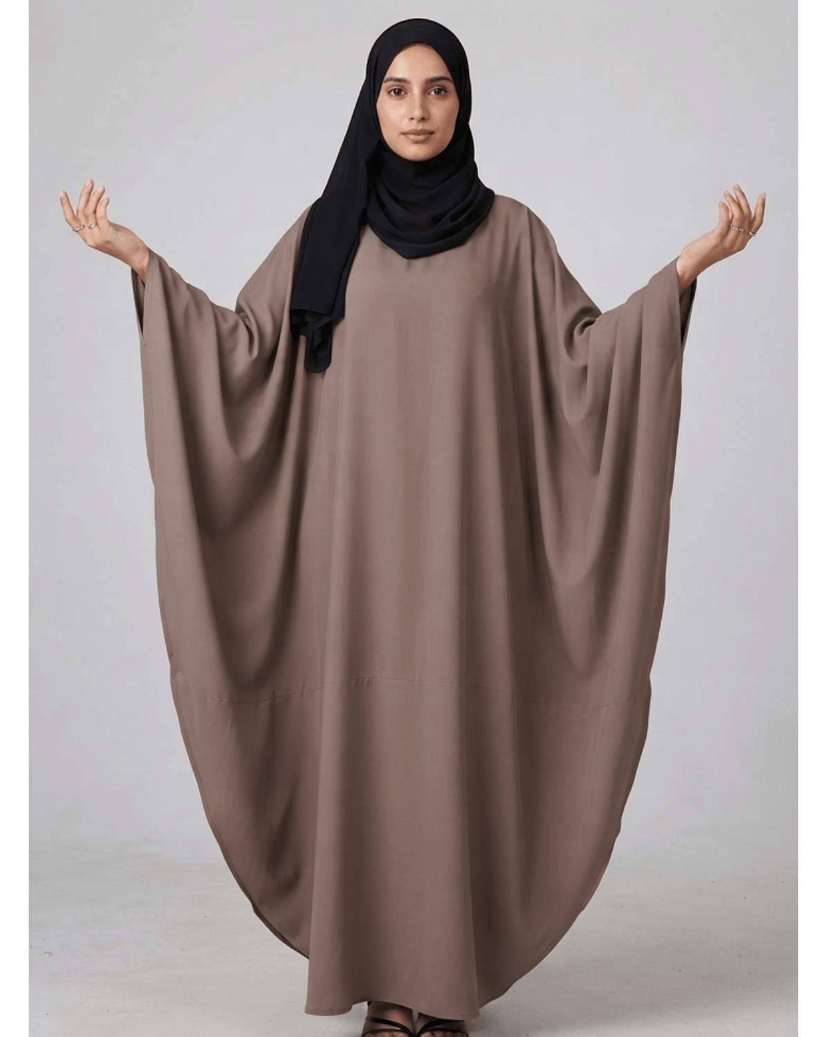 *"Zevi" Kaftan Abaya- Mocha Taupe* - alsaadabaya