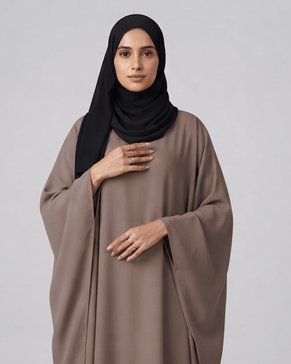 *"Zevi" Kaftan Abaya- Mocha Taupe* - alsaadabaya