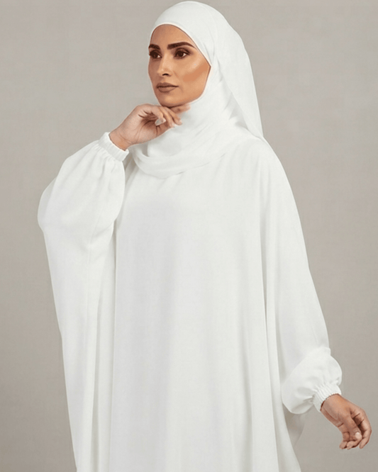 *"Zevi" Kaftan Abaya- White - alsaadabaya