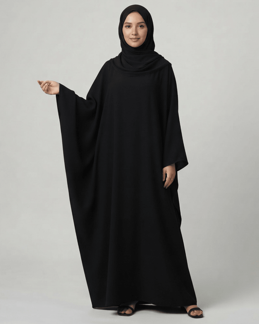 "Zevi"Kaftan Abaya-Black - alsaadabaya