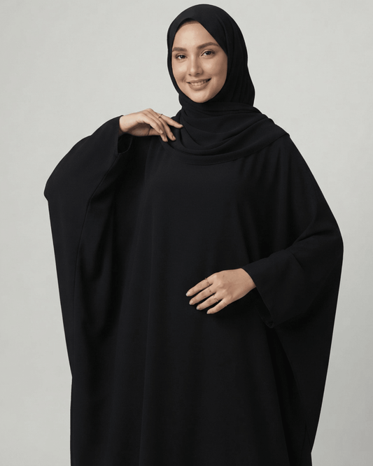 "Zevi"Kaftan Abaya-Black - alsaadabaya