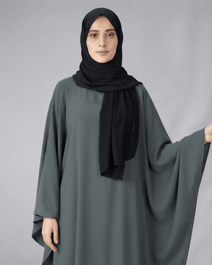 "Zevi"Kaftan Abaya-Gray - alsaadabaya